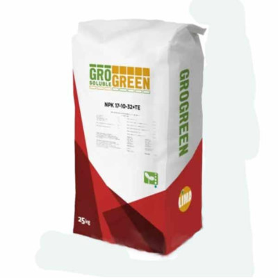 Комплексне добриво ГроГрін (GroGreen, 17-10-32+ТЕ), 25 кг, Бельгія, оригінал